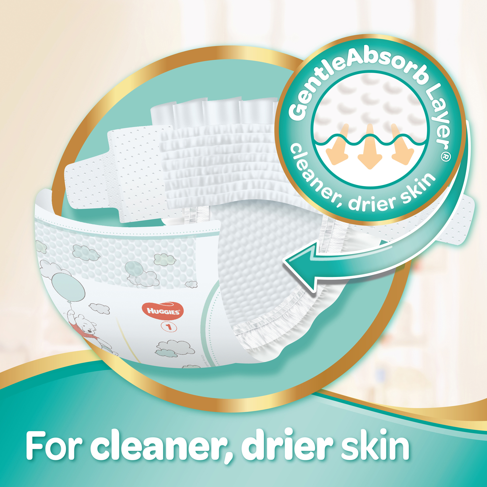 Huggies Ultimate Nappies Bulk Value Box - Size 1 Newborn (216) image