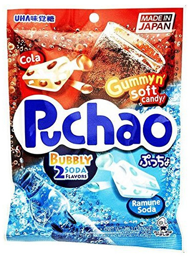 Gummyn' Soft Candy: Puchao - Cola & Ramune Soda 100g (20 Pack) image