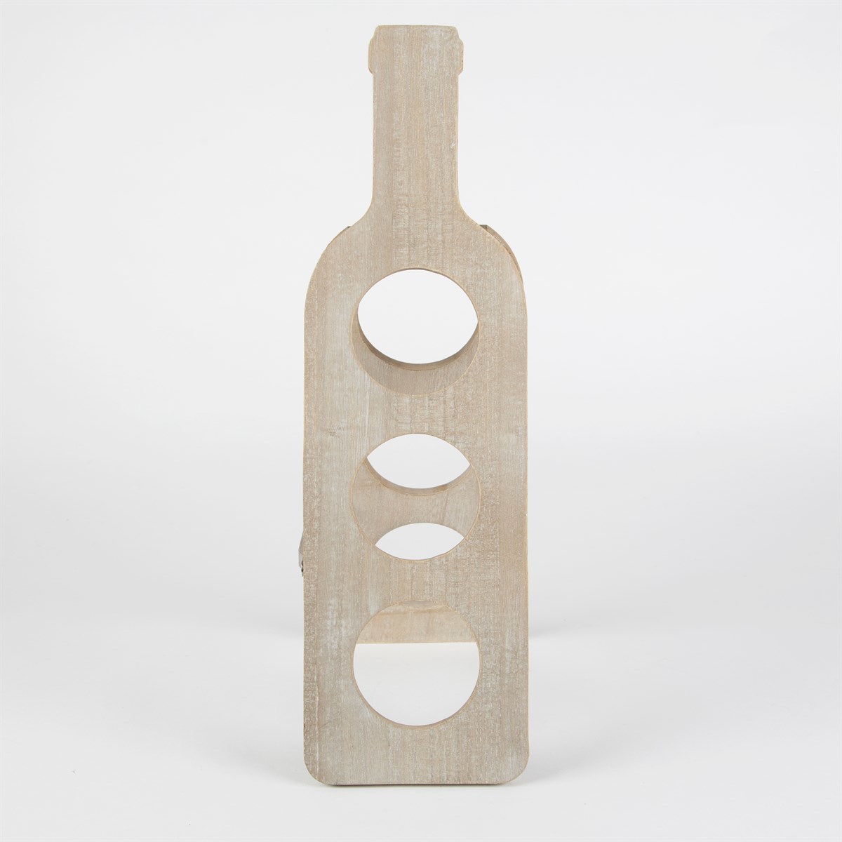 Wine Rack For 3 Bottles In Rustic Wood image