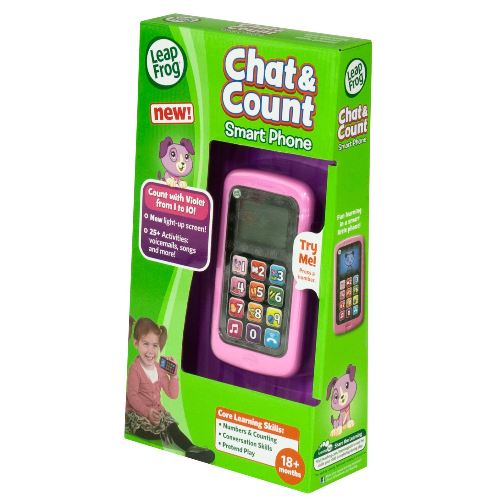 Leapfrog Chat and Count Phone Violet | Toy | at Mighty Ape Australia