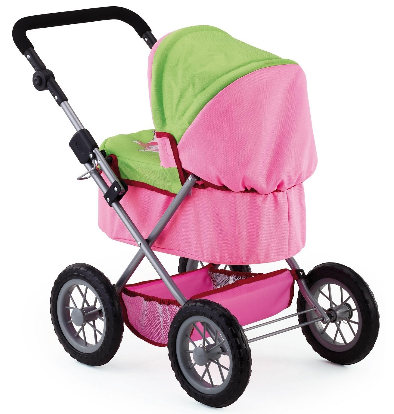 Bayer: Trendy Dolls Pram - Pink/Lime