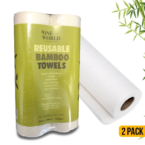Bamboo Reusable Towels (2 Pack) at Mighty Ape NZ