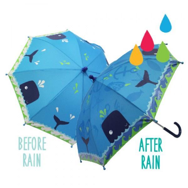 Colour Change Kids Umbrella - Whale image