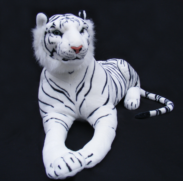 Melissa & Doug White Tiger Giant Stuffed Animal Plush Toy at