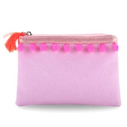 Pink Poppy: Pom Pom Party Coin Purse - (Lilac) image