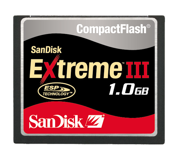 SANDISK EXTREME III 133X COMPACTFLASH 1GB image