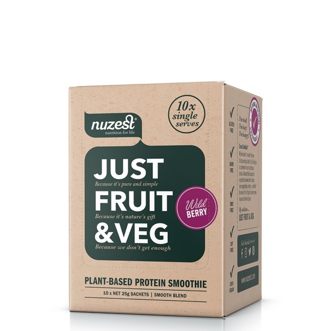 Just Fruit & Veg Protein Smoothie - Wild Berry (10 Sachets) image
