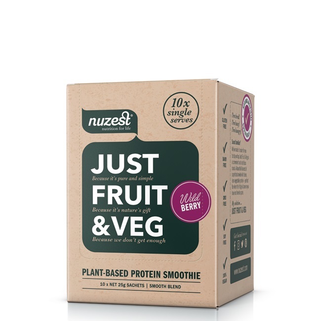 Nuzest Just Fruit & Veg Protein Smoothie - Wild Berry image