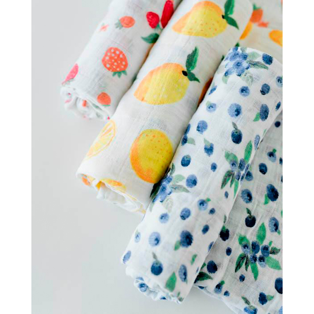 Buy Little Unicorn Cotton Muslin Swaddle Berry Lemonade (3 Pack) at