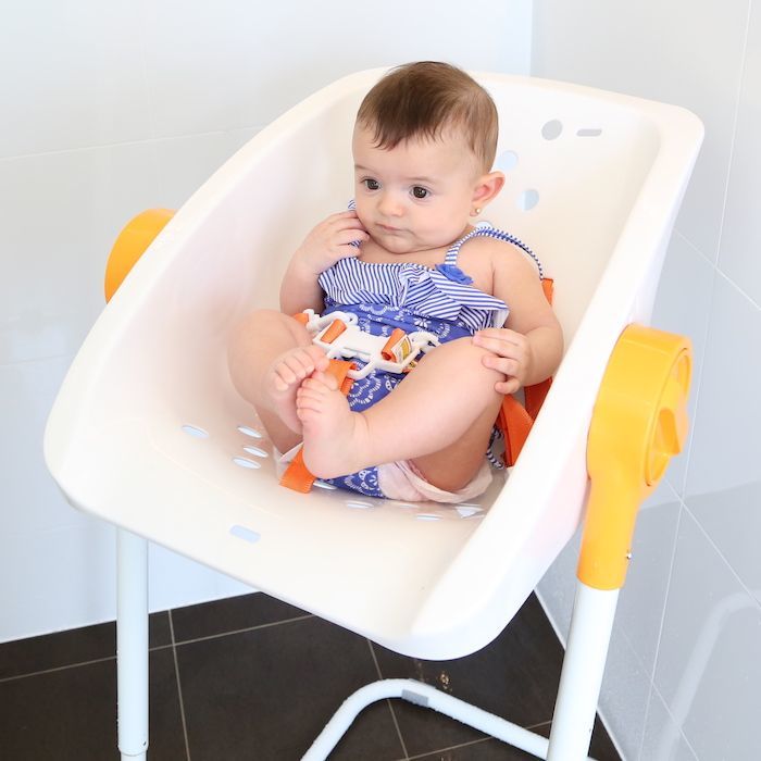 Charli: Baby Shower Chair - Orange/White image