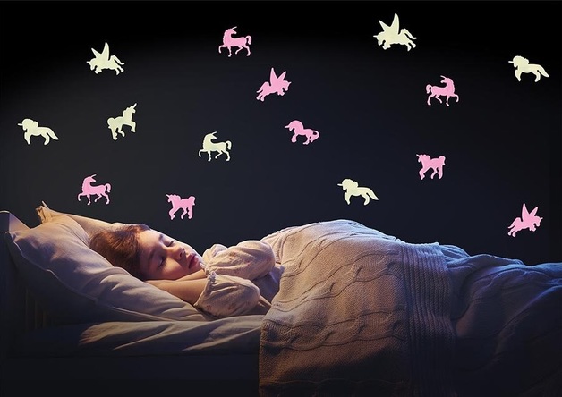 glow in the dark - unicorn wall stickers | toy | at mighty ape nz