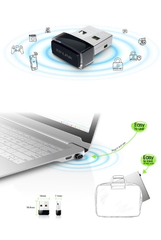 TP-Link 150Mbps Nano Wireless N USB Adapter image
