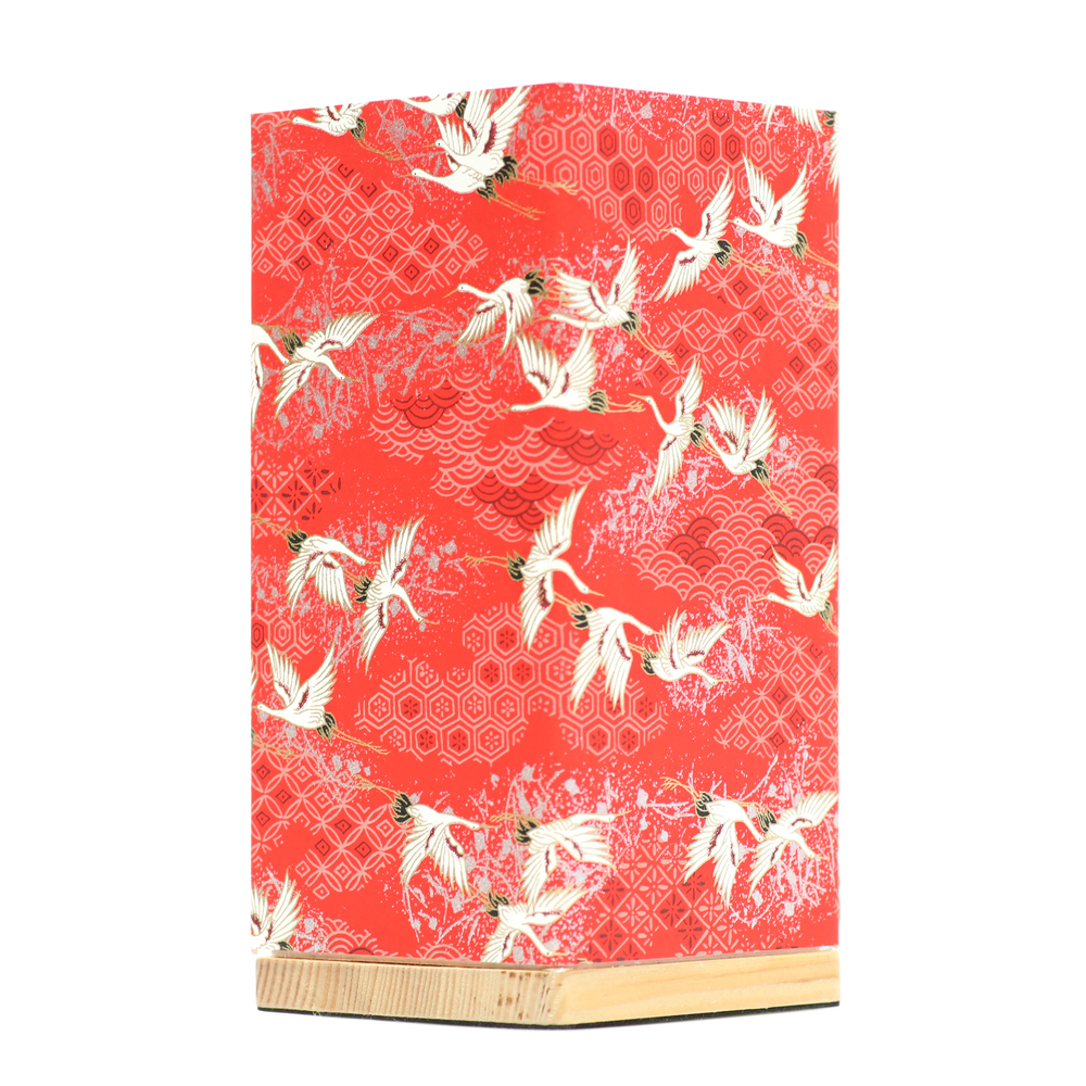 Kami Lamp Sky of Cranes (Red)