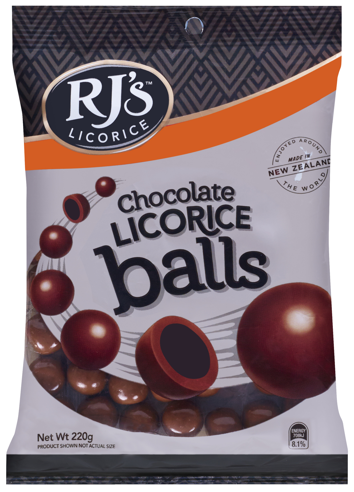RJ's Chocolate Licorice Balls (220g) at Mighty Ape NZ