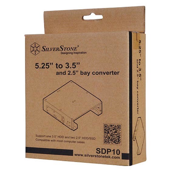 SilverStone SST-SDP10B Single 5.25" to 1*3.5" & 2*2.5" bay image