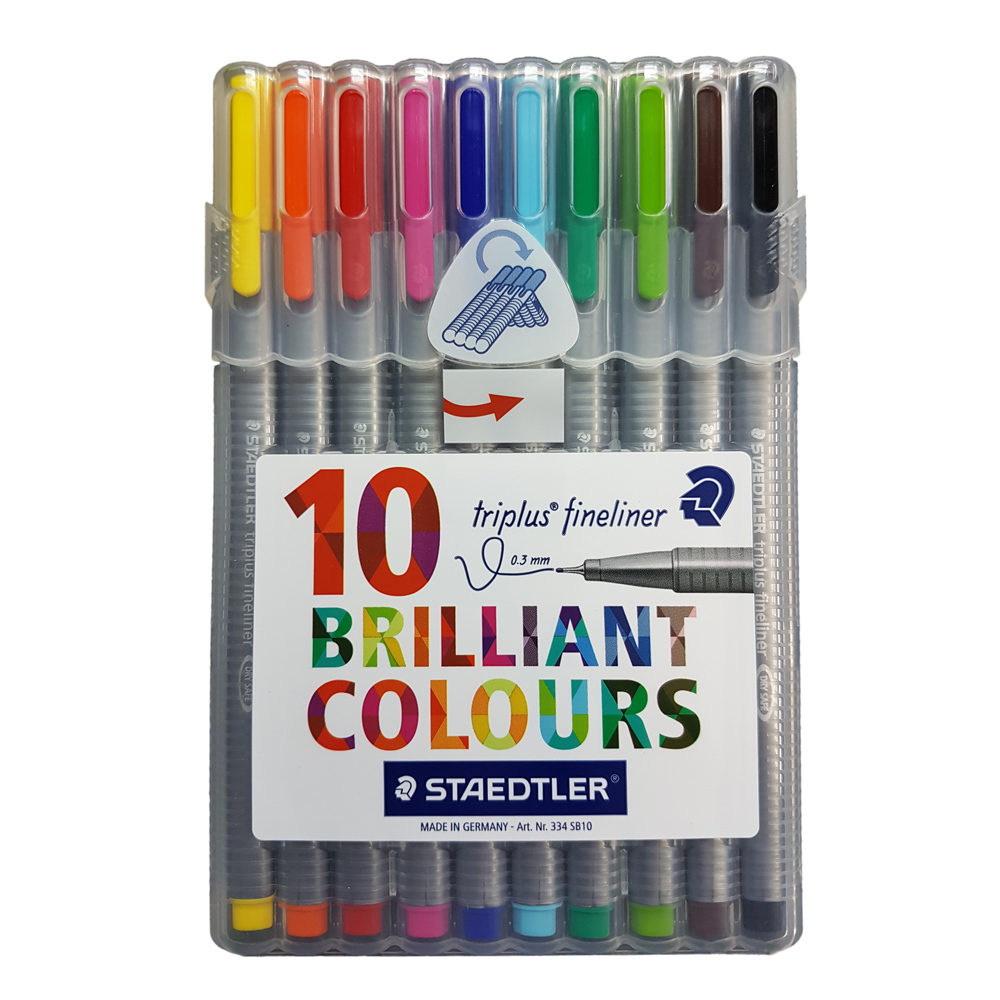 Staedtler 334 Triplus Fineliner Assorted Pkt10