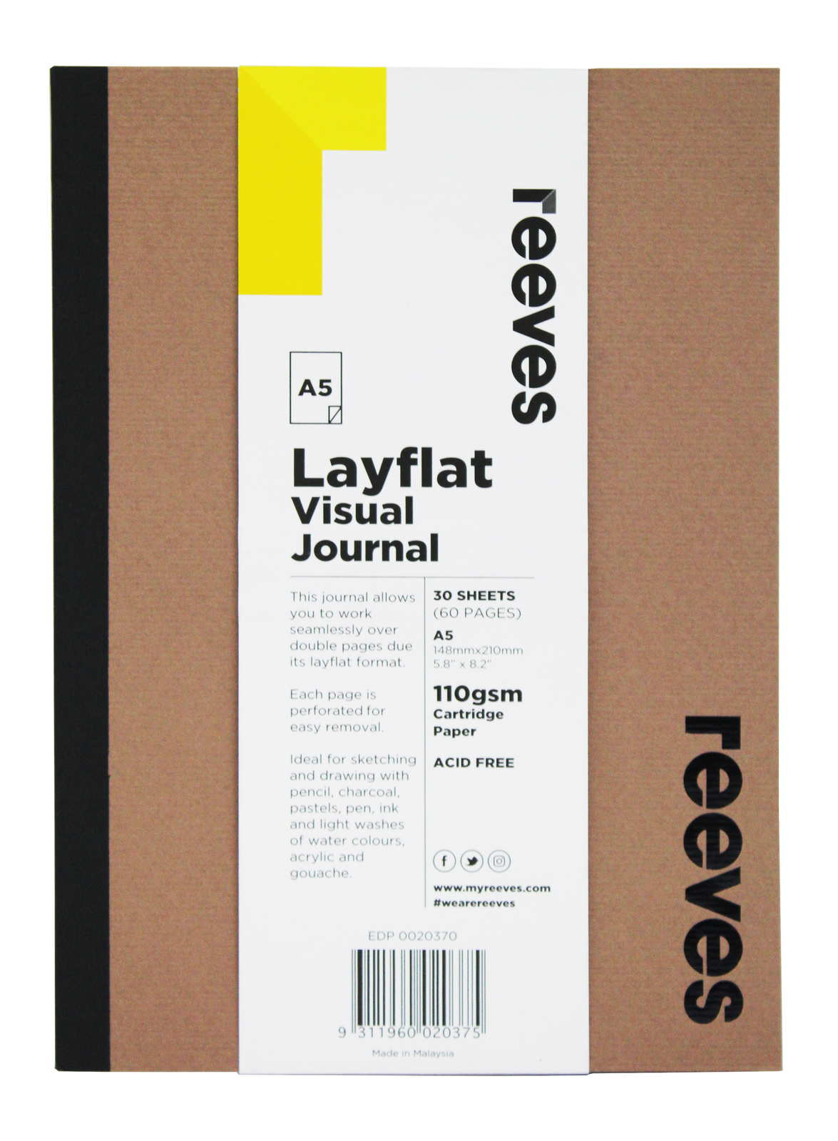 Reeves: A5 Layflat Visual Journal - Kraft Cover image