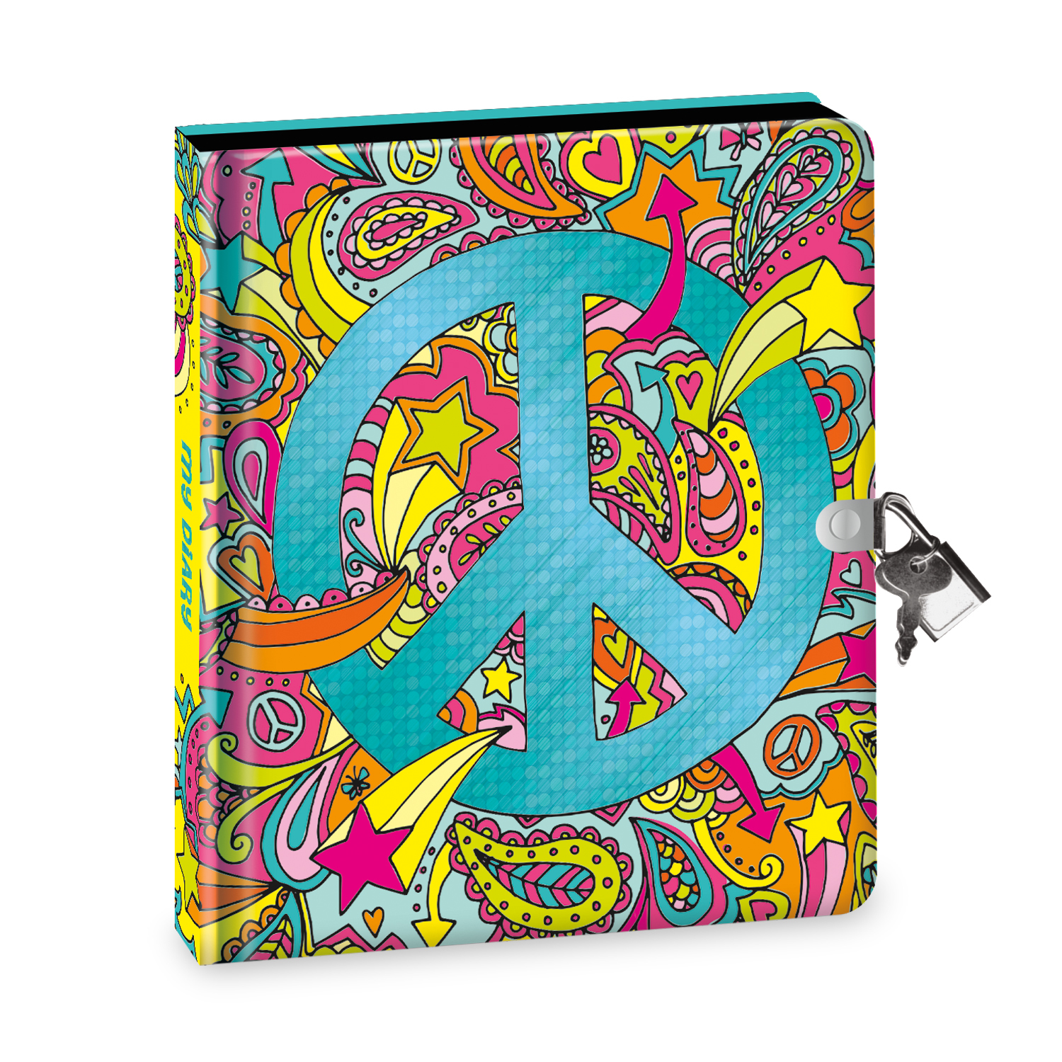 Peaceable Kingdom: Lockable Diary - Peace Sign image