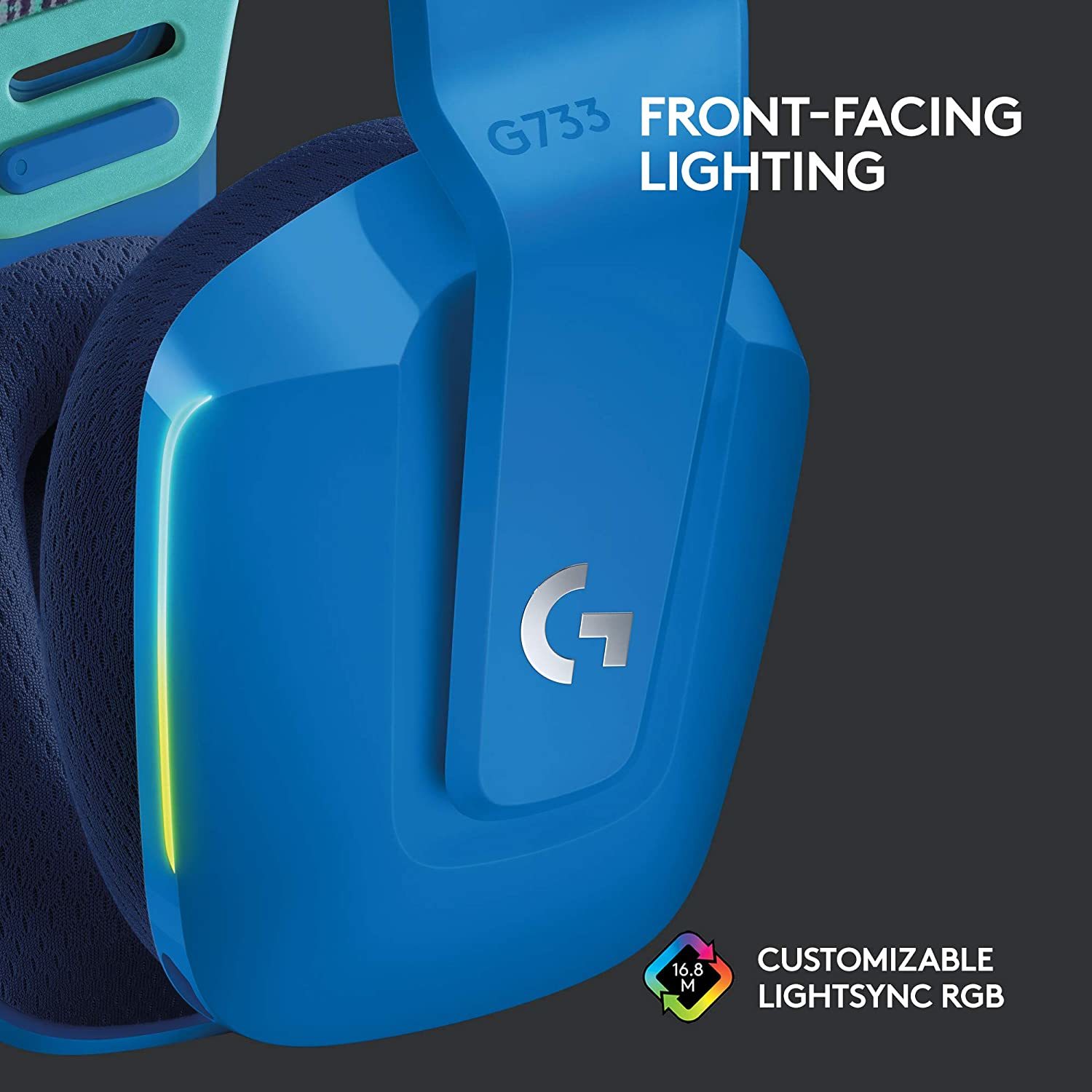 Logitech G733 LIGHTSPEED Wireless RGB Gaming Headset - Blue for PC, PS4 image