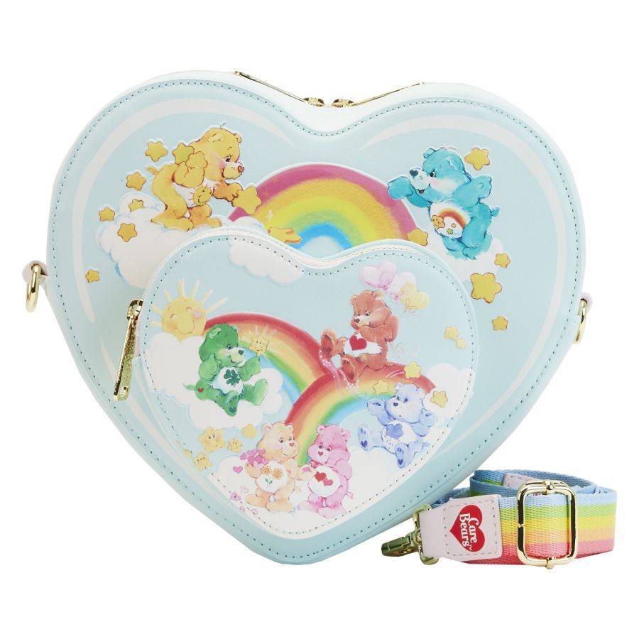 Loungefly Care Bears Cloud Party Rainbow Strap Crossbody at Mighty