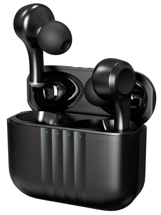 True Wireless ANC Bluetooth Headphones & Charging Case Black at