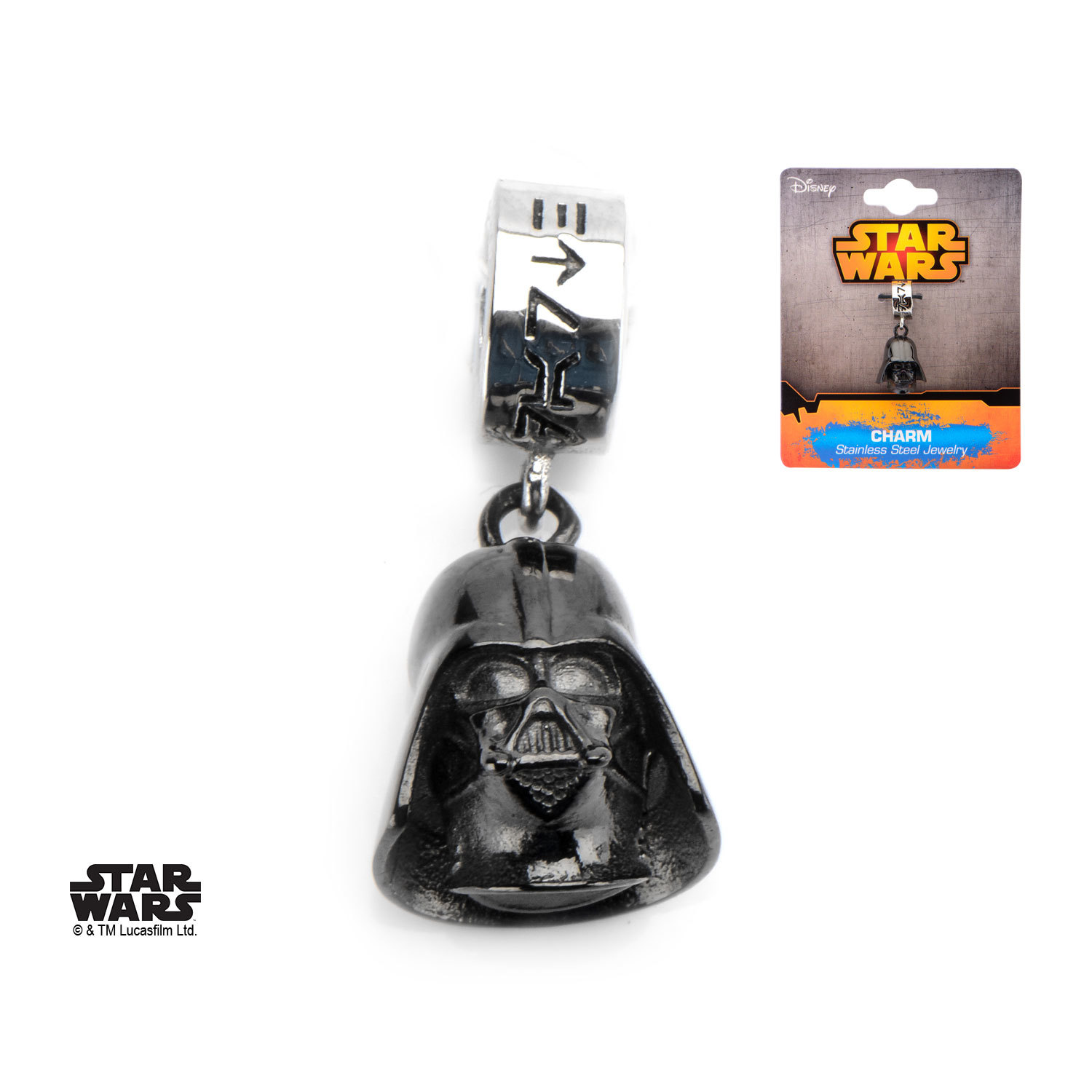 Star Wars 3D Darth Vader Black Dangle Charm image