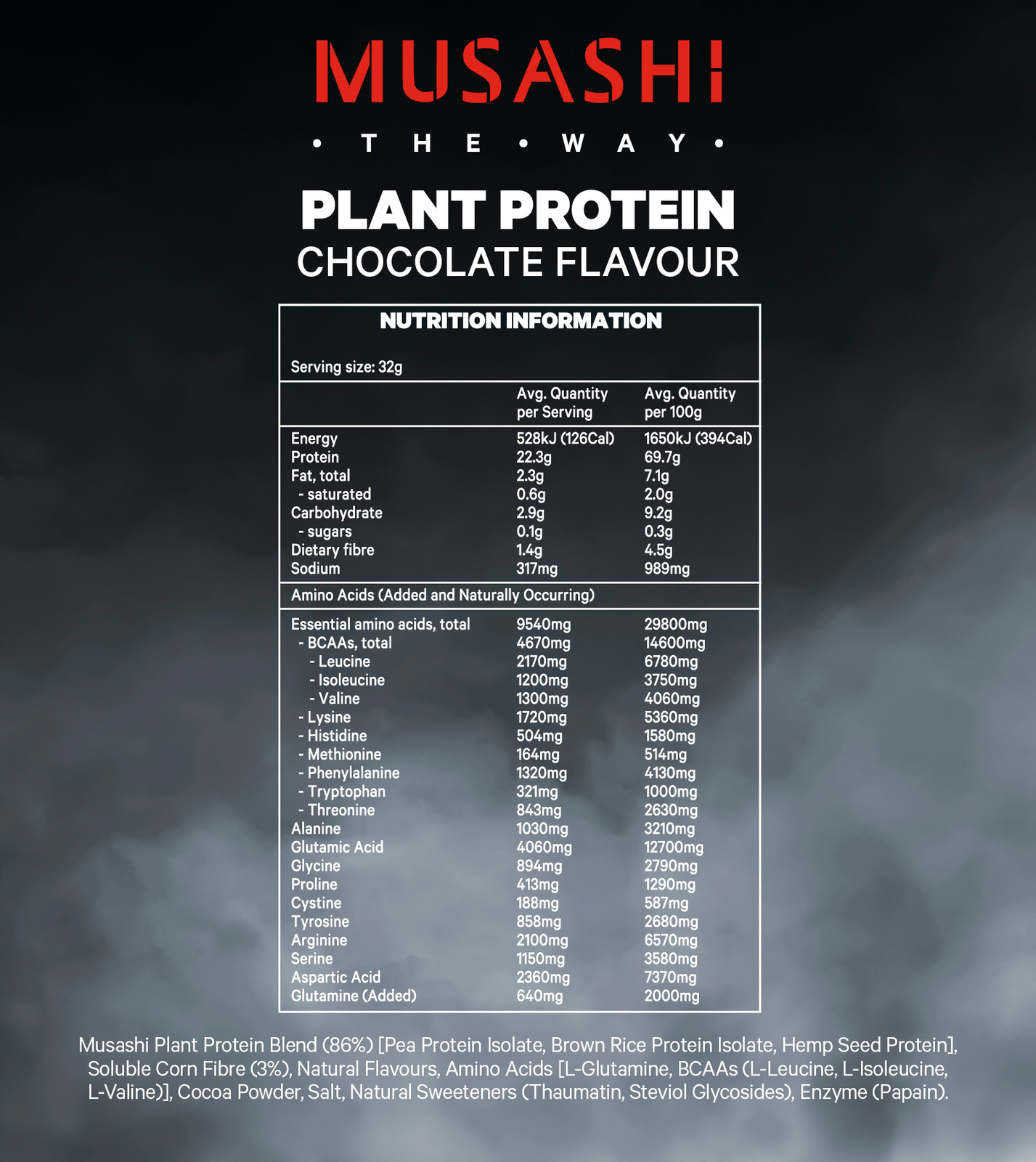 Musashi Plant Protein - Chocolate (900g) image