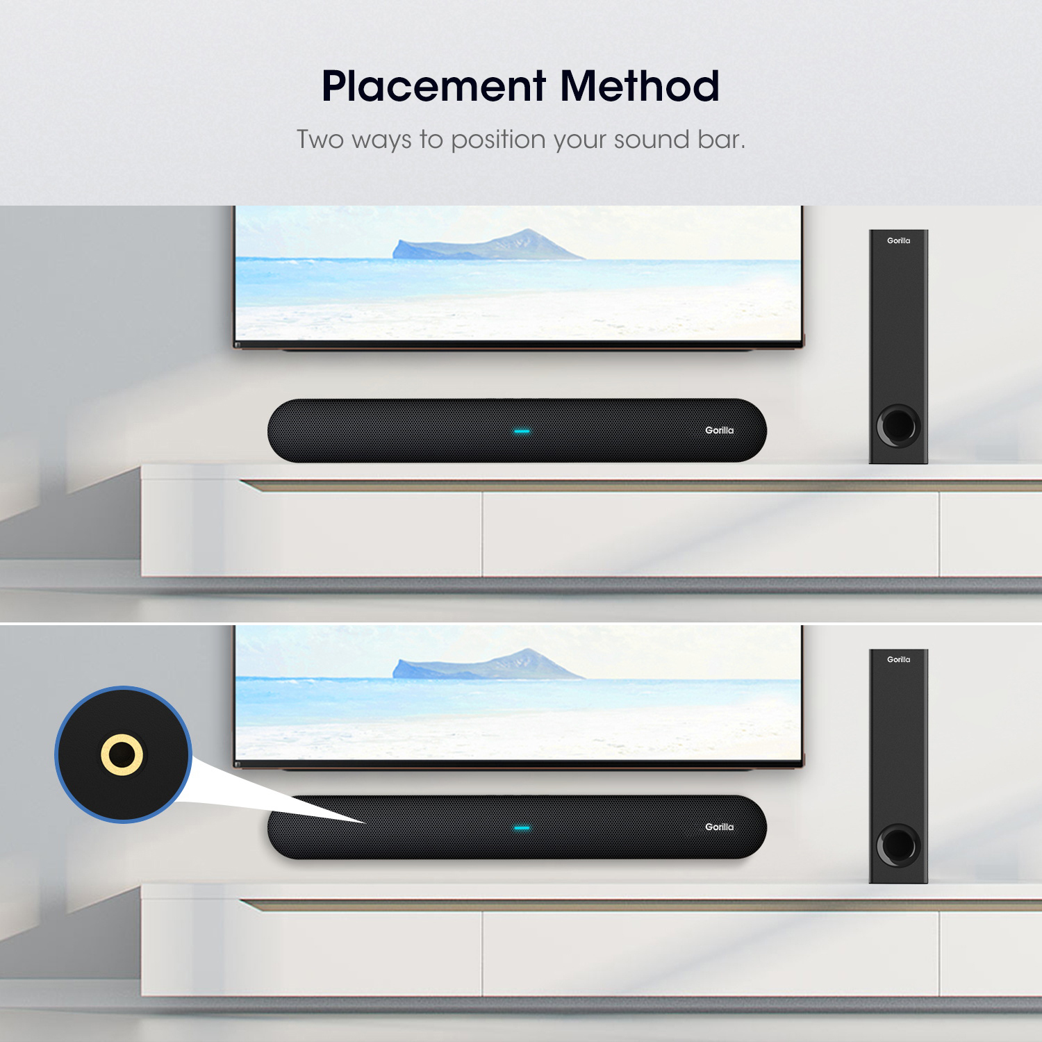 Gorilla 2.1 Channel 140W Sound Bar with Subwoofer image