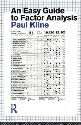 An Easy Guide to Factor Analysis by Paul Kline image