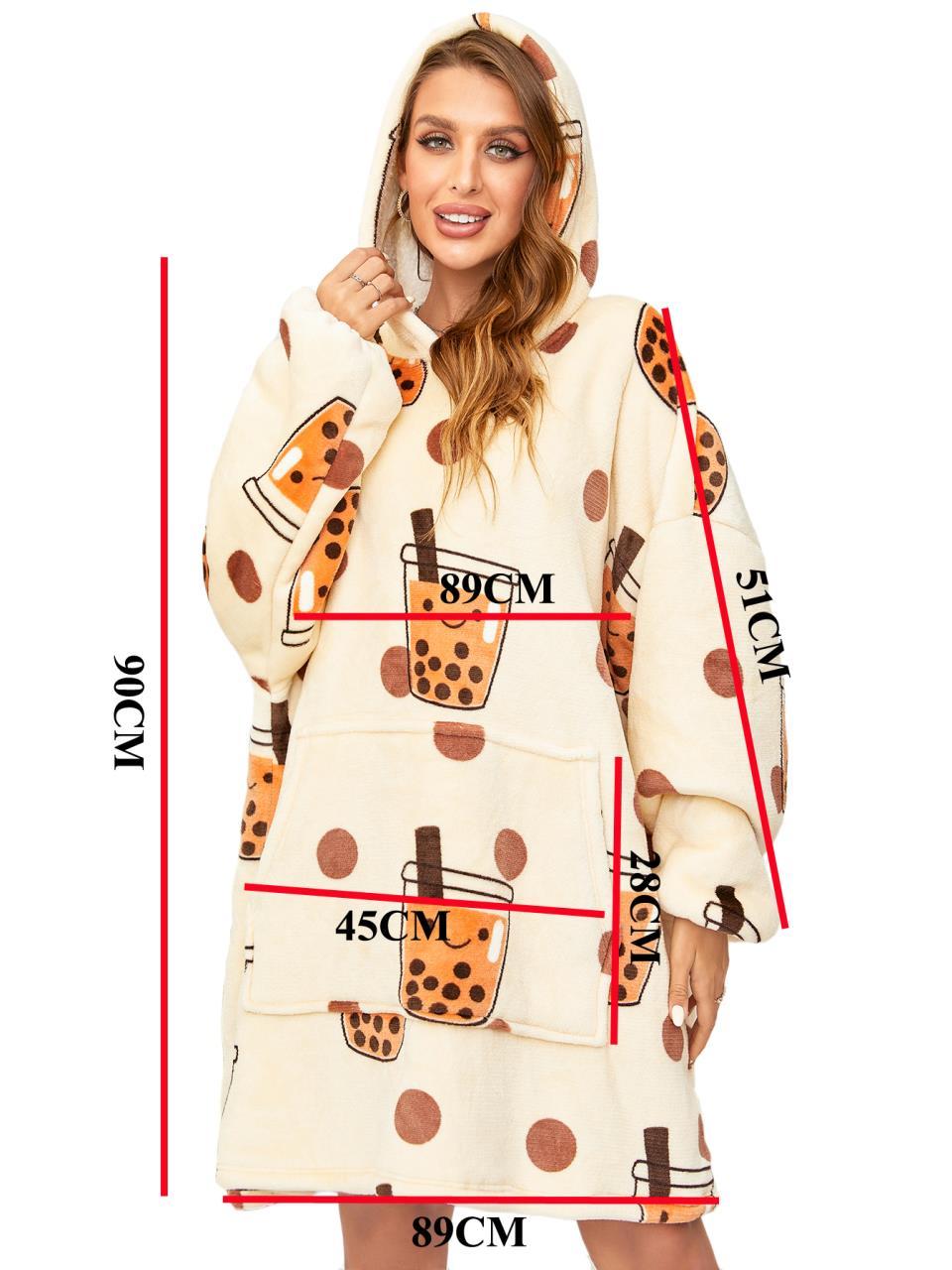Printed Cuddle Hoodie Blanket Cow Print at Mighty Ape NZ