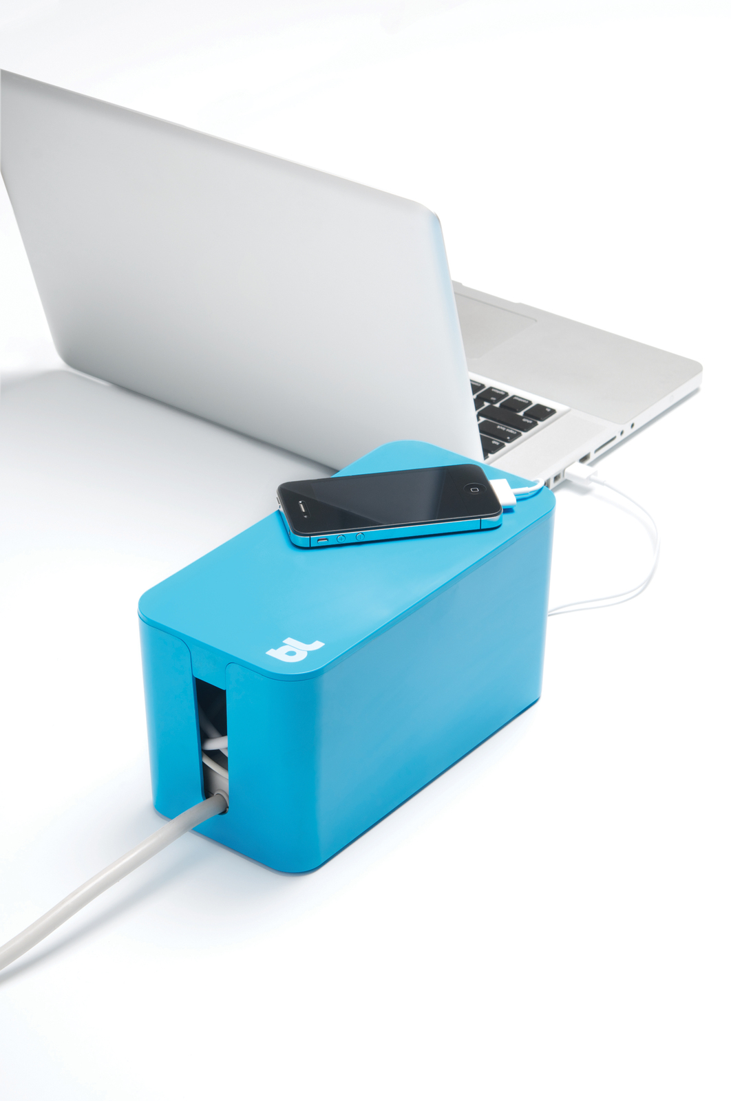 Bluelounge CableBox Mini Cable Management Solution Blue at Mighty