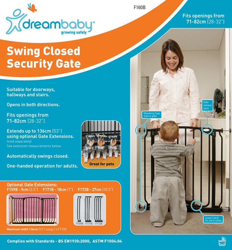 Buy Dream Baby Chelsea Safety Gate Black at Mighty Ape NZ