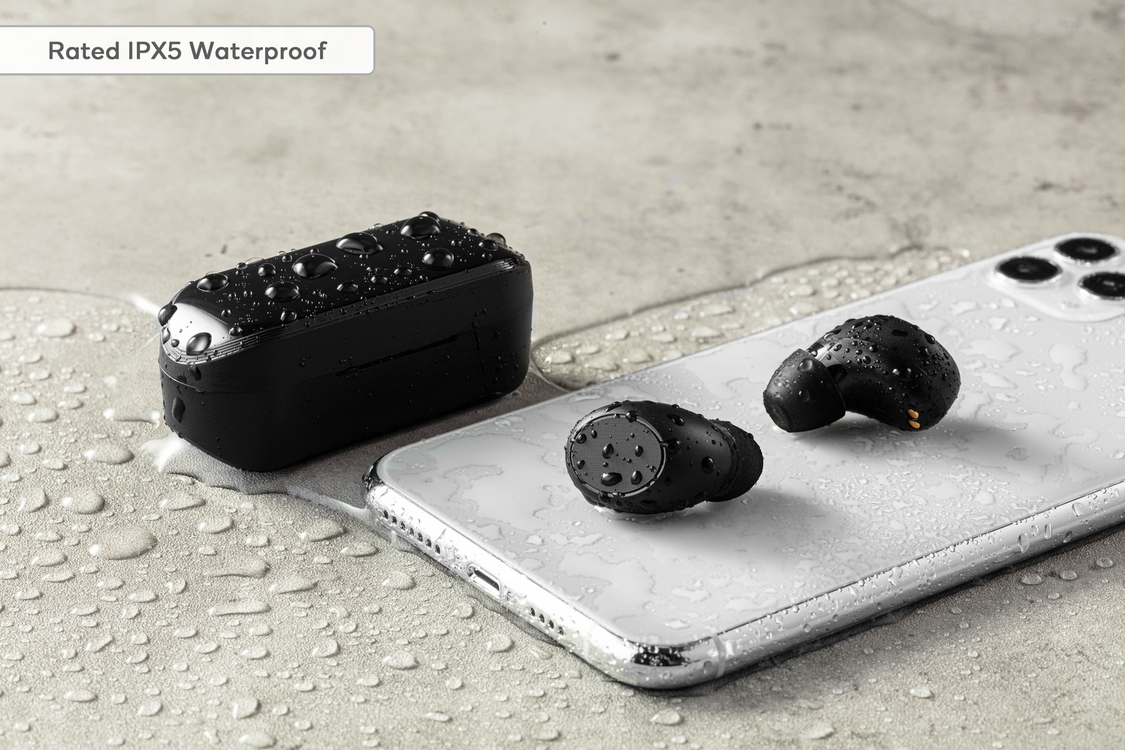 Kogan W60 True Wireless Earphones (Black) at Mighty Ape NZ