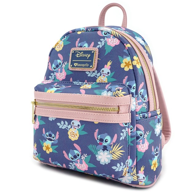 Disney Stitch Floral Mini Backpack Women's at Mighty Ape NZ