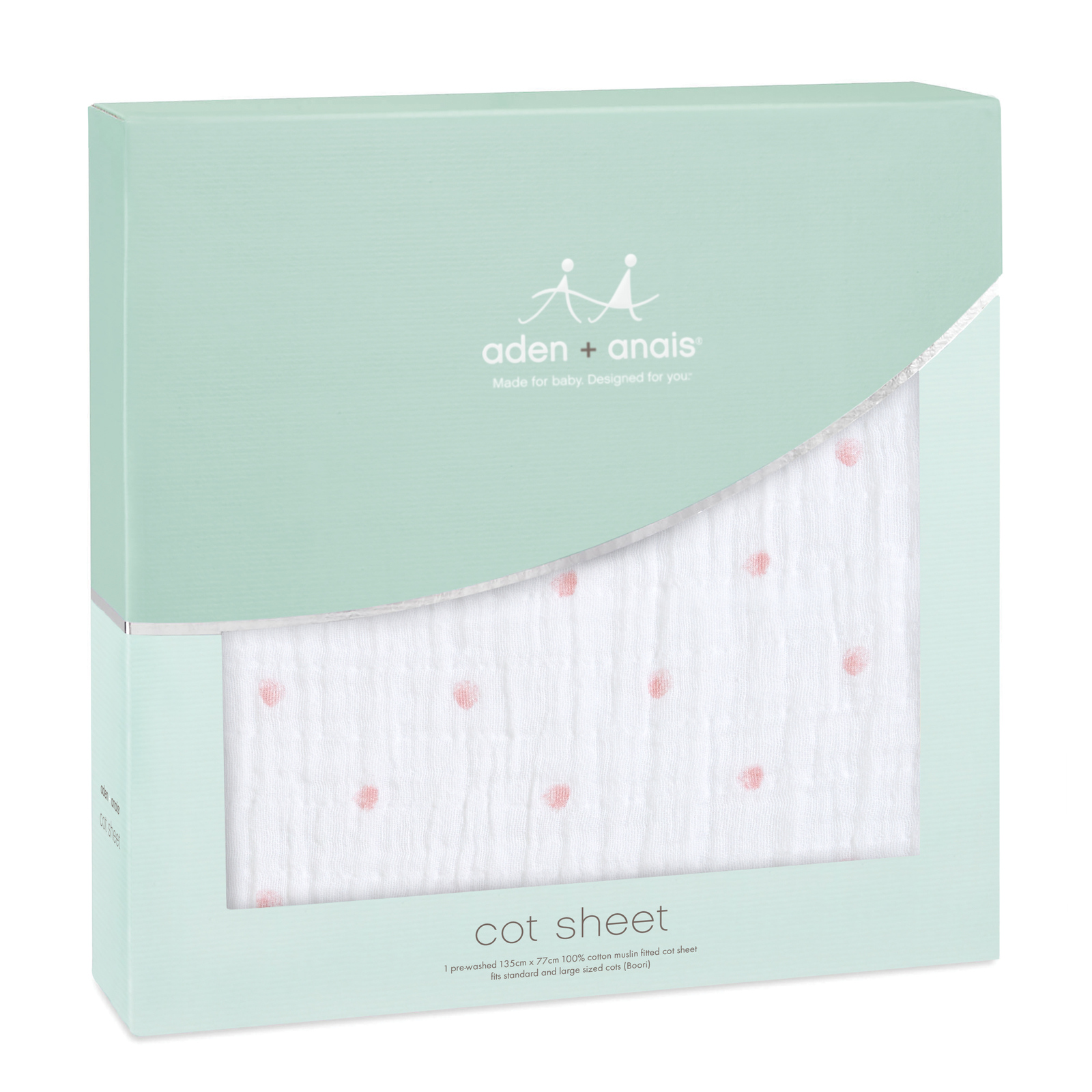 Aden + Anais: Classic Cot Sheet - Love Bird image