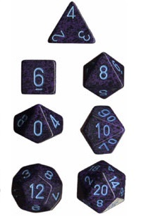 Chessex - Polyhedral Dice Set - Cobalt Speckled