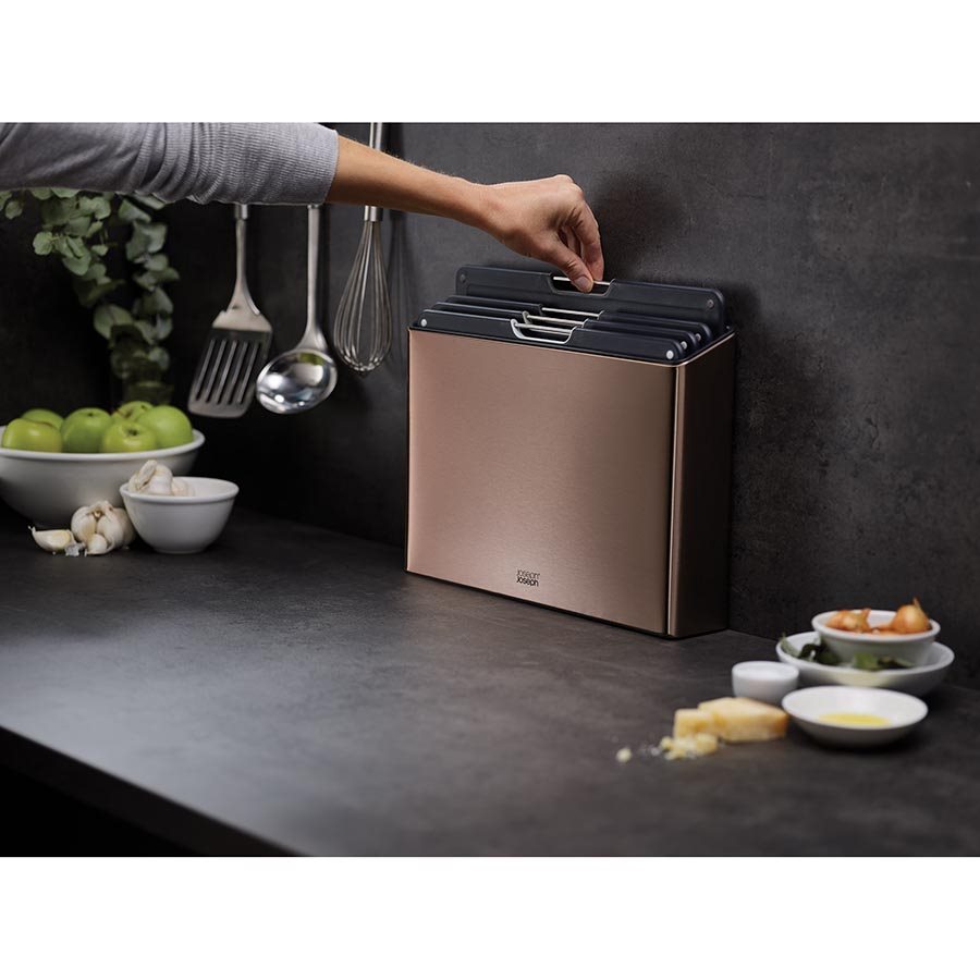 Joseph Joseph Folio Steel 4 Piece Chopping Board Set at Mighty Ape NZ