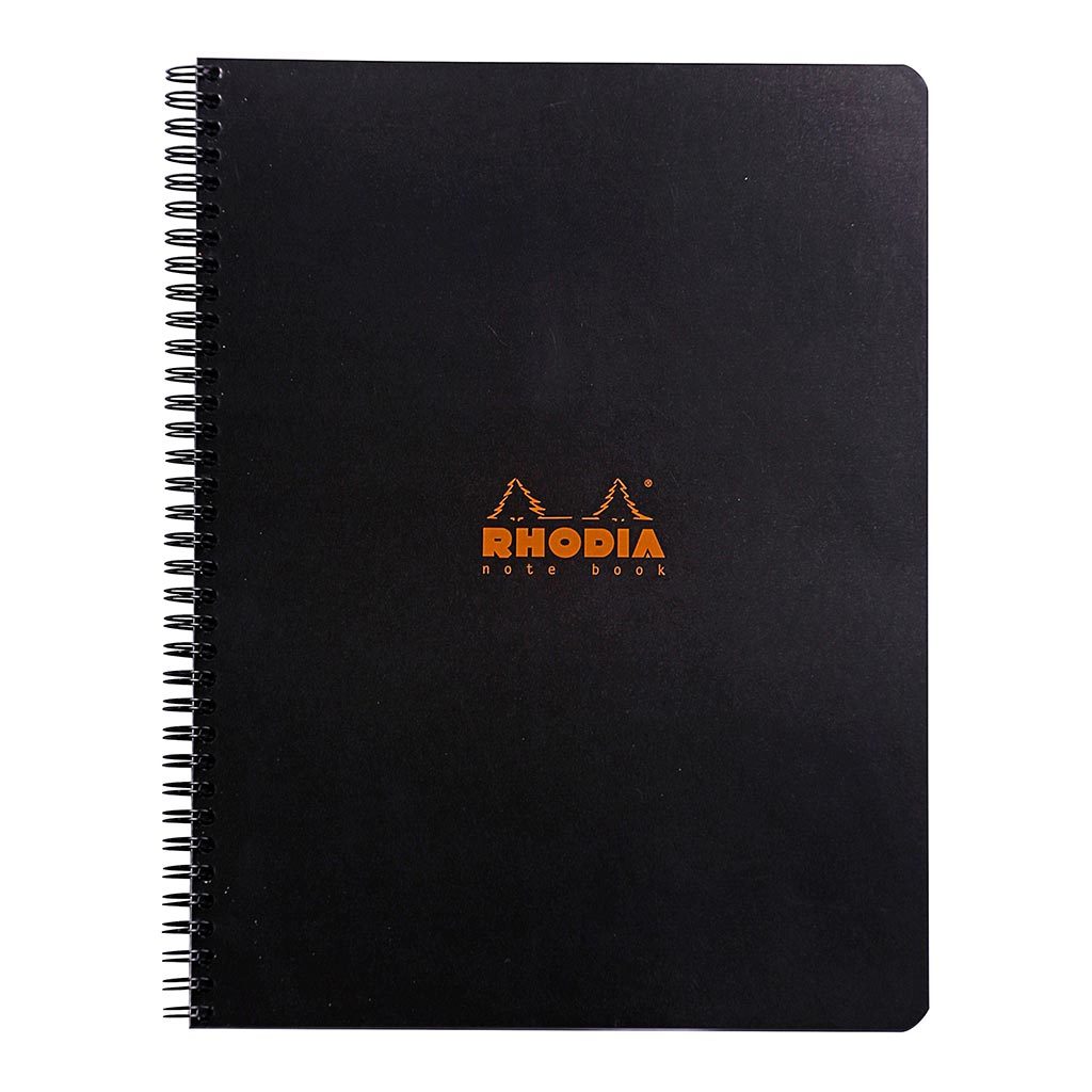 Buy Rhodia Classic Notebook Spiral A4+ Lined Black at Mighty Ape NZ