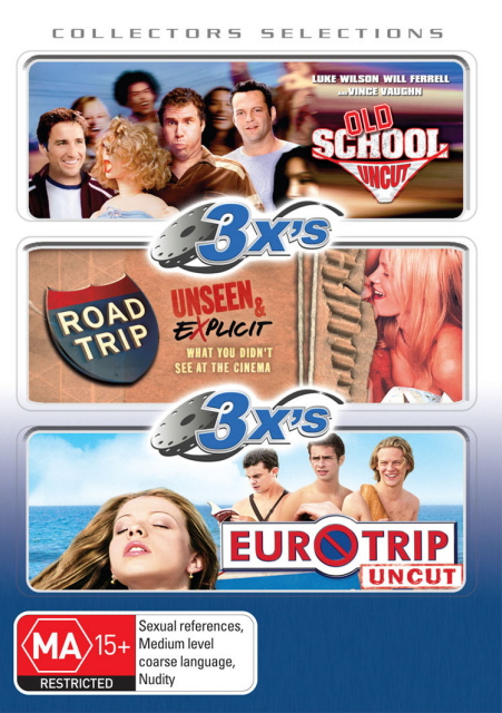 3x's - Old School / Road Trip / Eurotrip (Collectors Selections) (3 Disc Set) on DVD image