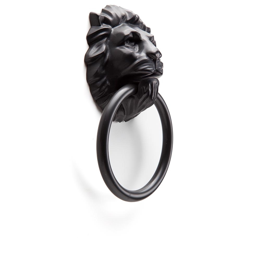 Monkey Business: Lion's Head Magnetic Towel Holder (Black) image