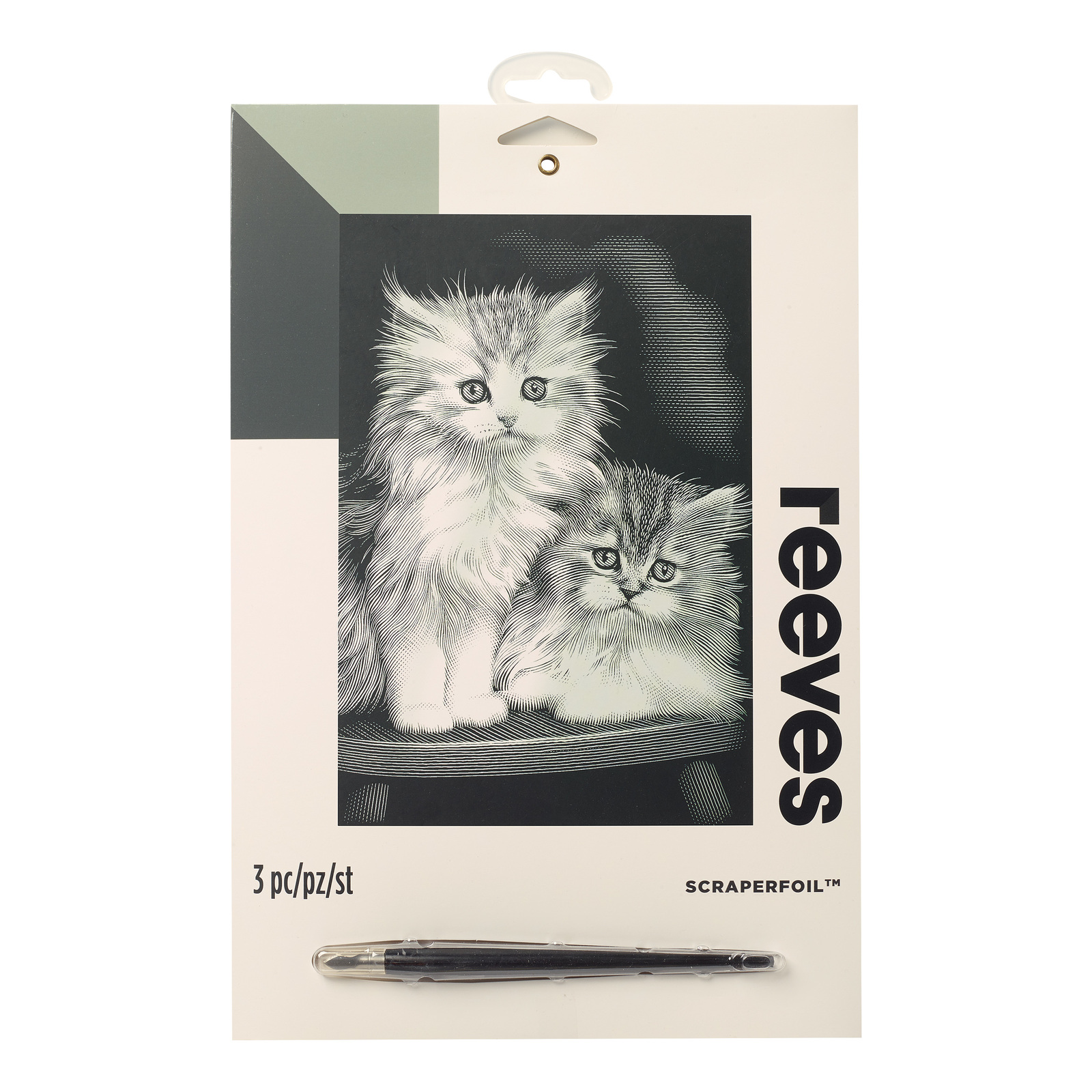 Reeves: Silver Scraperfoil - Fluffy Kittens