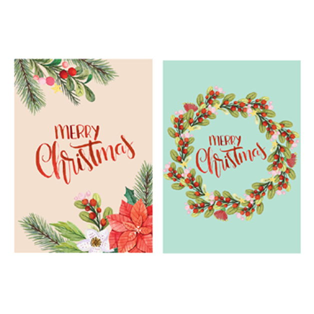 Buy Pure NZ Christmas Cards Holly Wreath (Pack of 8) at Mighty Ape NZ