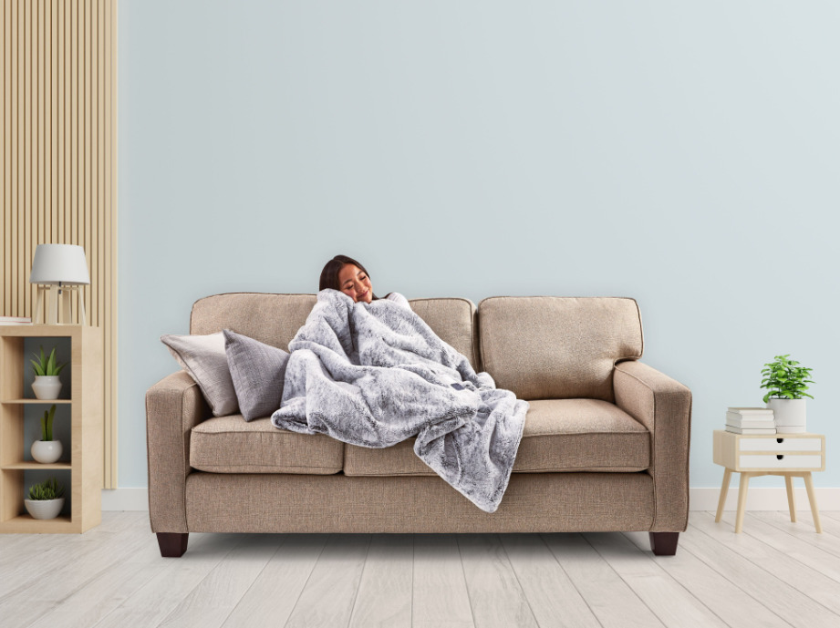 Buy Sunbeam Feel Perfect Faux Fur Heated Throw Blanket (120cm x