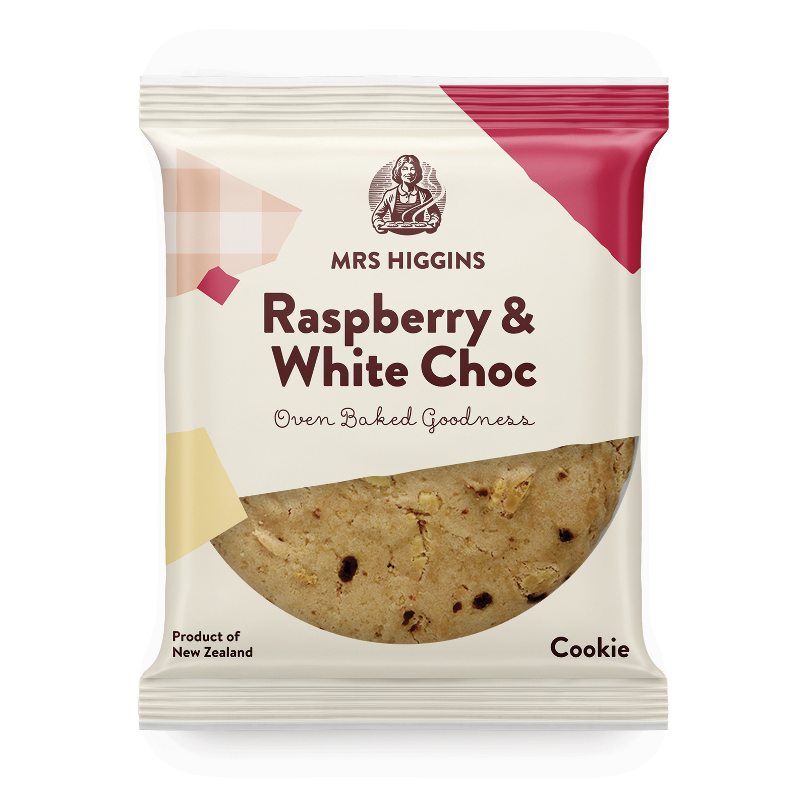 Mrs Higgins: Raspberry & White Choc Cookie (85g) Pack of 9 image