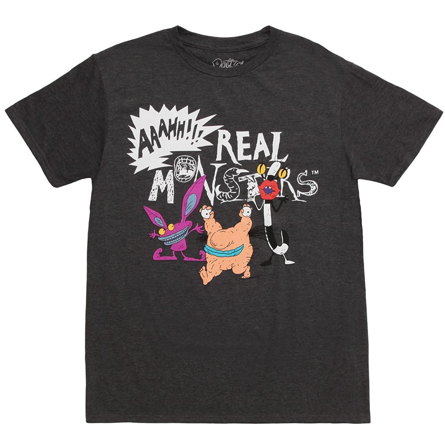 Aaahh!!! Real Monsters - Charcoal Mens T-Shirt (XL) image