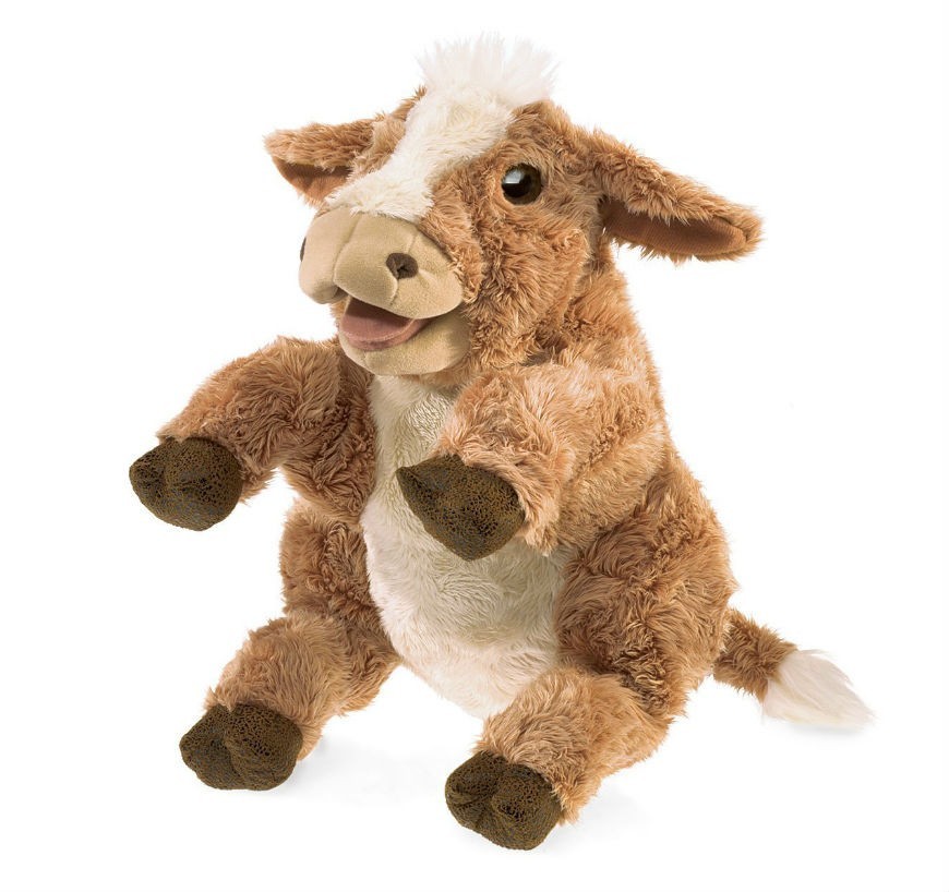 Folkmanis Hand Puppet - Brown Cow