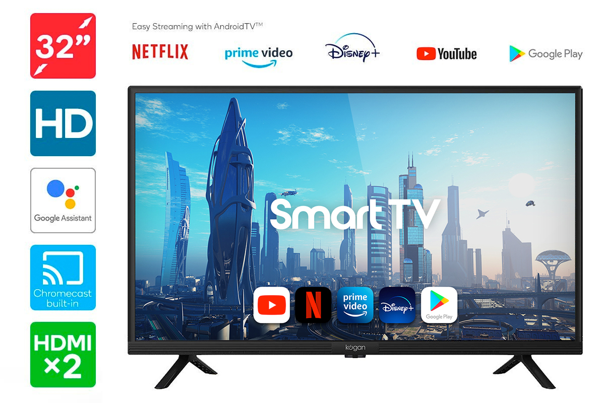 Kogan: 32" Smart LED Android TV (Series 9, RH9210)