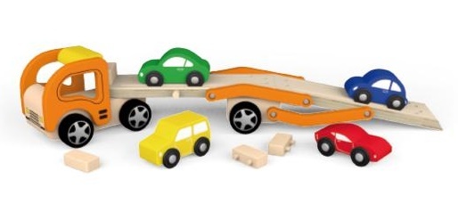 VIGA Wooden Toys - Car Carrier - Vehicle Set image