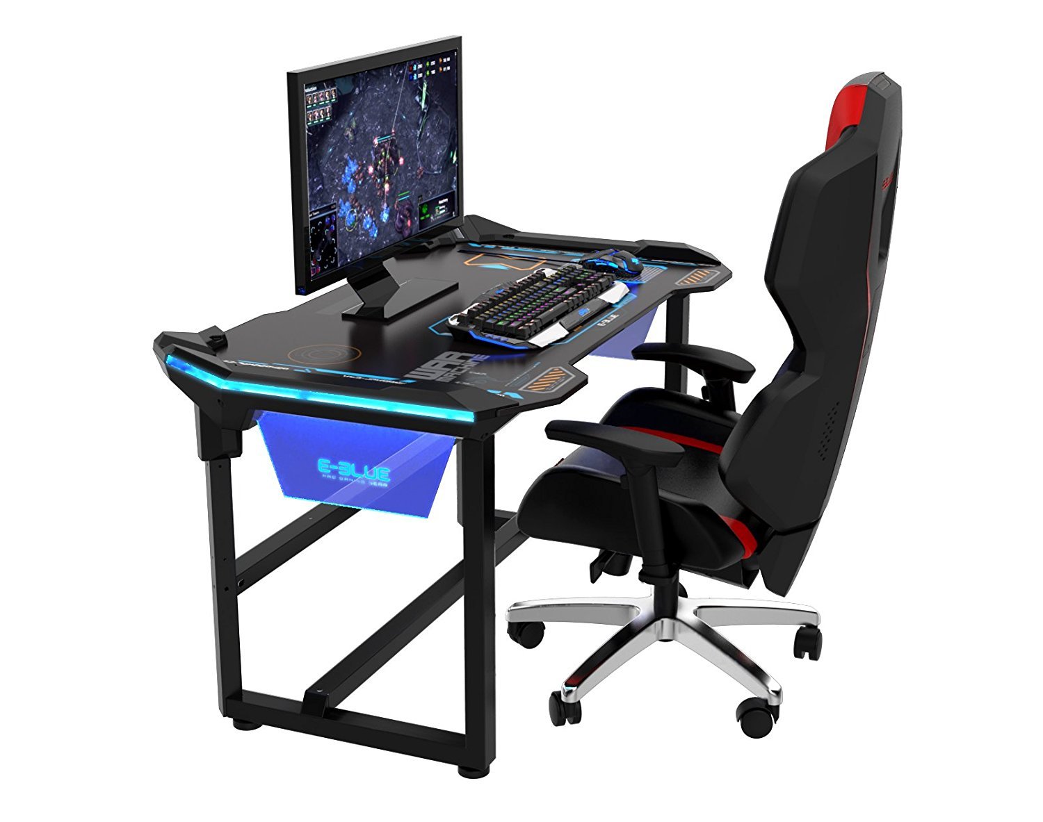EBlue Wireless Glowing Gaming Desk Buy Now at Mighty Ape NZ