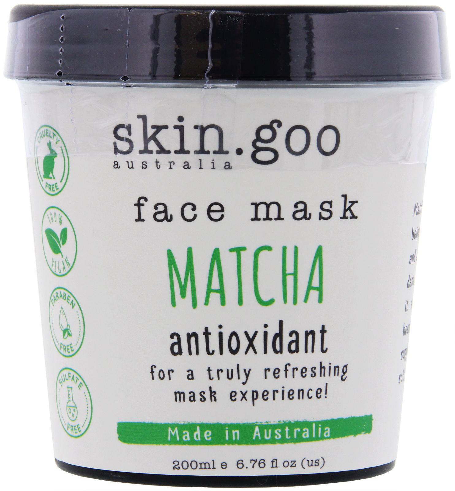 Skin Goo: Face Mask - Matcha (200gm) image